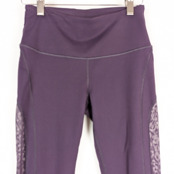 VS Sport Leopard Inset Leggings XS Purple Workout Lounge Legging - Picture 3 of 13